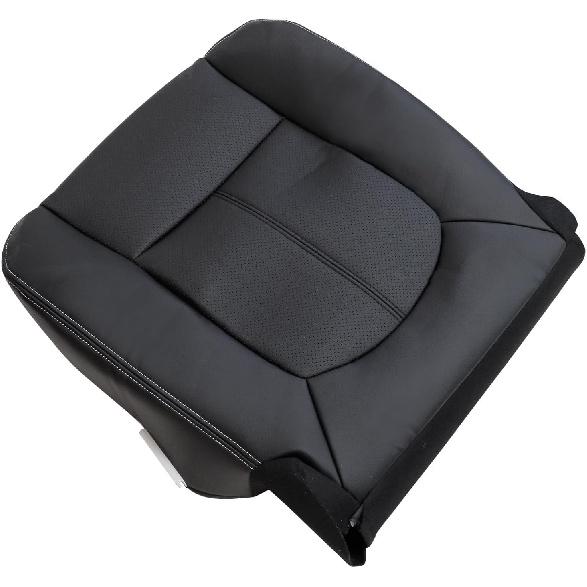 Driver Side Bottom & Top Lean Back Seat Covers Replacement Leather Black Compatible with Ford F250 F350 F450 F550 Lariat 2011 2012 2013 2014 2015