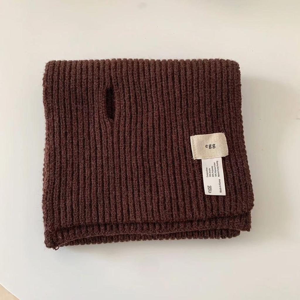 Warm scarf Autumn and winter versatile solid color thickened Korean niche designer scarf Simple versatile couple scarf