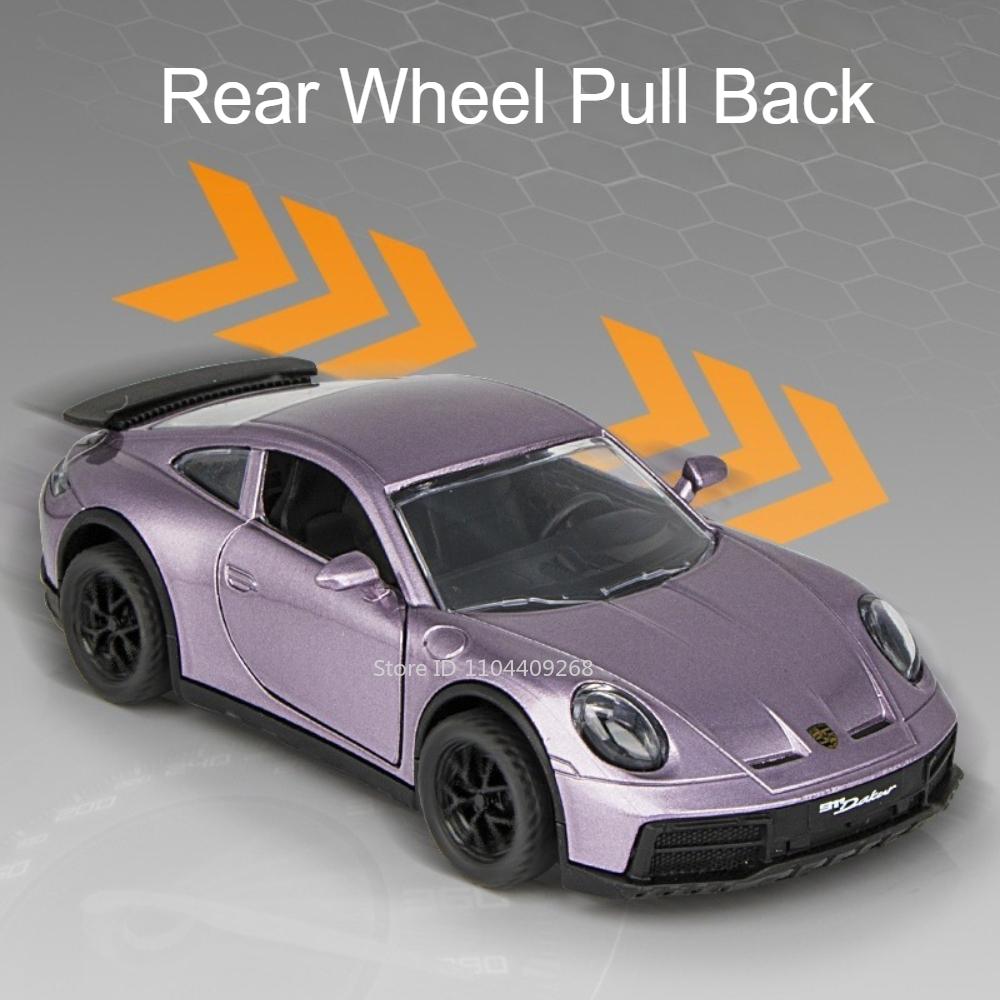 1:32 911 Dakar Police Car Model Toy Alloy Body Sound Light Pull Back Doors Opened Sports Cars Models Toys Boys Birthday Gifts