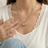 Creative God Hands Red Rhinestone Love Heart Charms Pendant Necklace for Women New Trendy Accessories Party Jewelry Gift