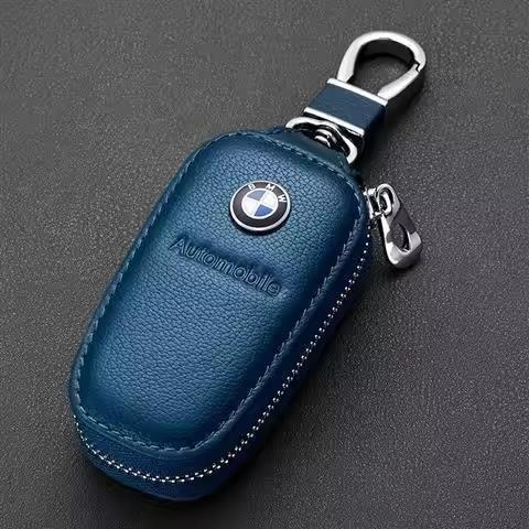 WSQK5 Leather Car Key Bag Multifunction Organizer Wallet For BMW M Power Performance E90 E91 E92 E93 X1 X3 X5 X6 M3 M5 F18 E63 Sticker