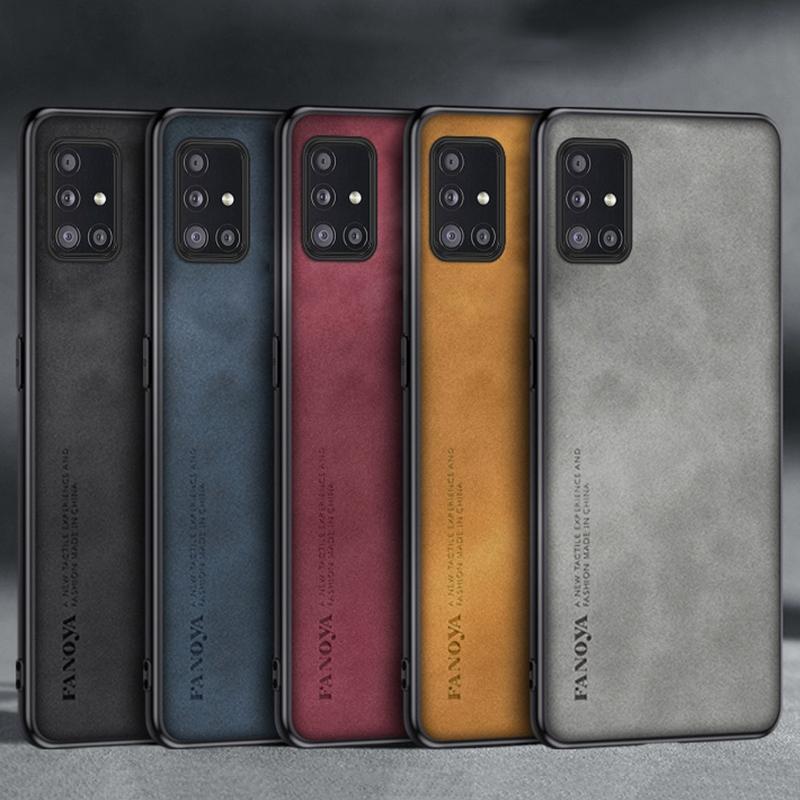 Luxusní pouzdro z PU kůže pro Samsung Galaxy M51 A31 A51 A71 4G Kryt Matné silikonové ochranné pouzdro na telefon pro Samsung A51 A71 5G