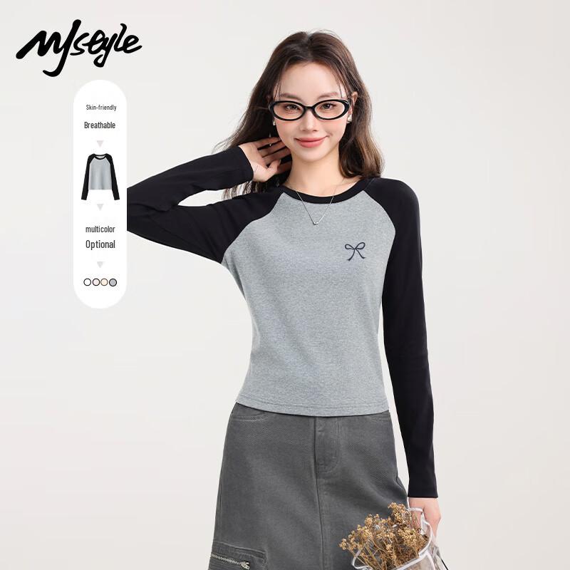 

MJ STYLE Women s Color Block Long Sleeve T-Shirt