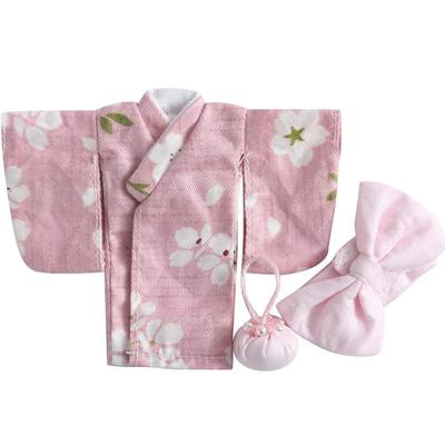 HIGHAWK Obitsu 11 OB11 Doll Body 9 11cm Doll 3-Piece Kimono Set (Pink) for Obitsu Dolls (Girls)