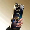 Scorpion Pattern Gold Plated Glass Phone Case Suitable for iPhone 17 16 15 14 13 12 11 Pro/Max/Plus Anti Drop and Shockproof