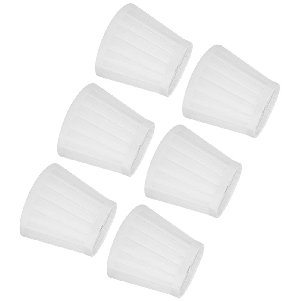 6PCS Fabric Chandelier Lampshade Clip On Pleated Lamp Shade  Hotel Decor