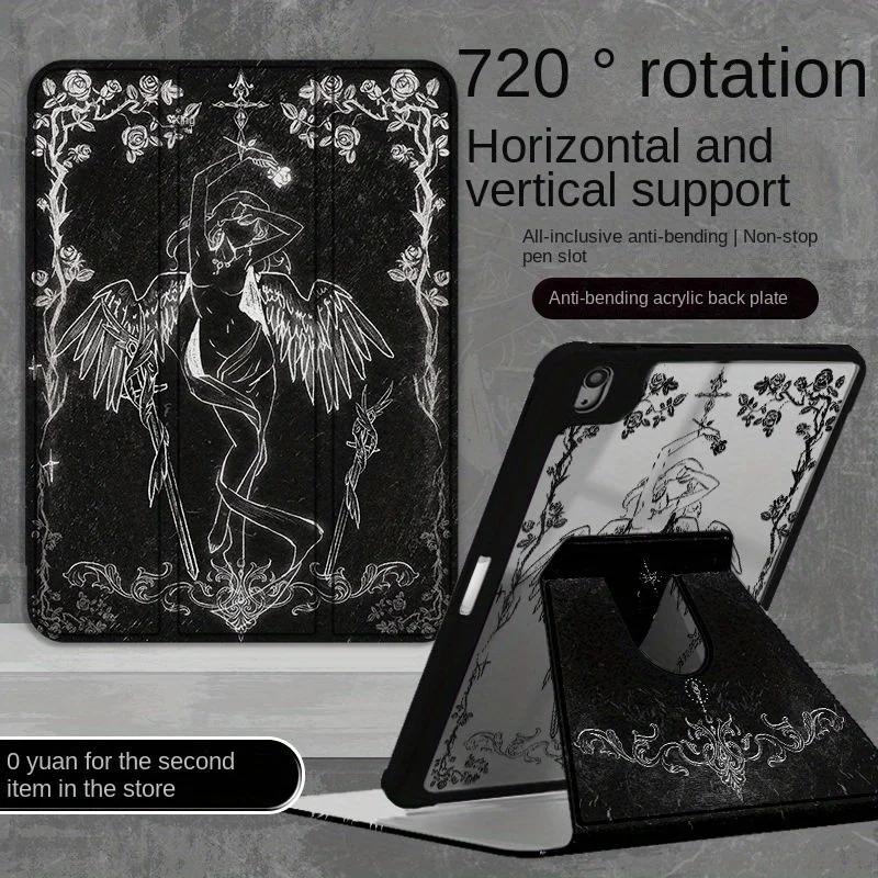 Pour Étui iPad Air 6ème Génération iPad 10ème Génération Rotation à 360 Degrés Smart Cover pour Air 5ème 4ème 10.9 Pro 11 4ème 3ème iPad 10.2 9ème 8ème 7ème