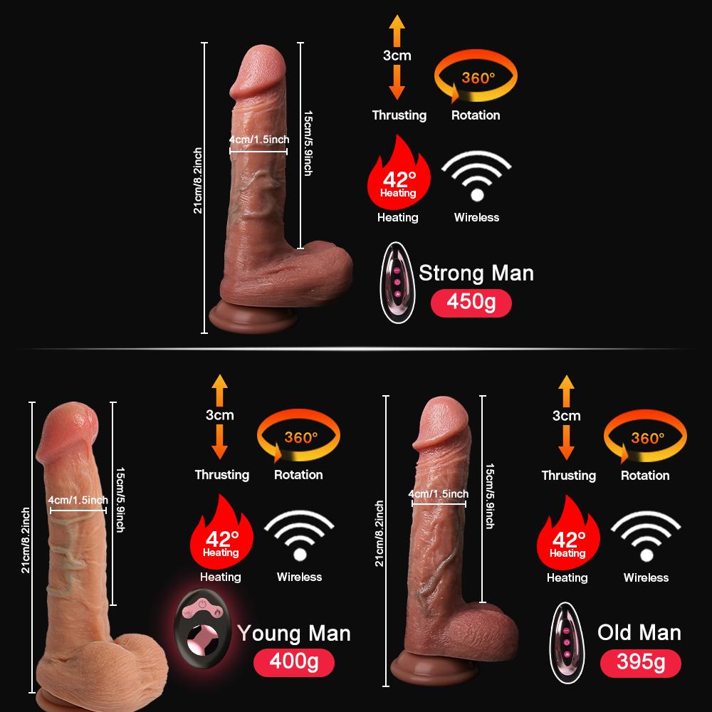 Heating Realistic Thrusting Dildo Vibrator For Woman Soft Huge Big Dick Penis G Spot Vagina Anus Masturbator Sex Toy For Adult