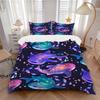 3pcs Bedding Set Galactic Sharks Includes 1 Comforter + 2 Pillowcases, Without Pillow Inserts, Soft Comfortable,a0909092