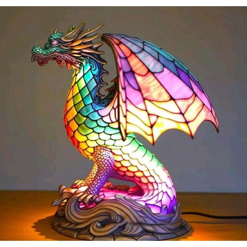 Lampe de table fantaisie en résine avec prise USB, style créatif, ornements de bureau, décoration de maison, décoration de fête, lampe de table