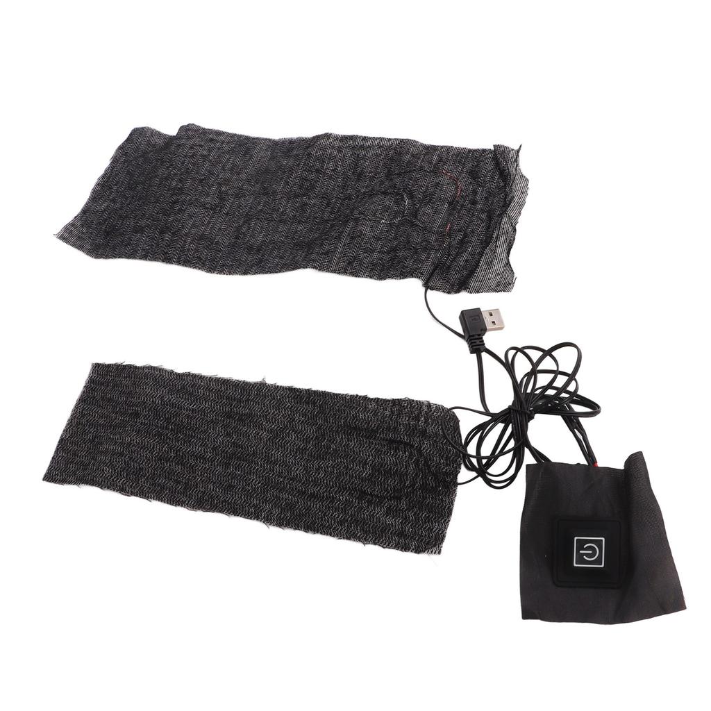 Clothes Heating Pad 3 Gears 2 in 1 Carbon Fiber USB Powered Warmer Pad for Skiing