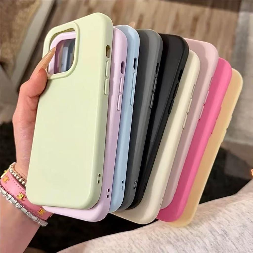 Ins Dopamine Simple Solid Color Suitable for Apple 17promax Mobile Phone Case 16 New Iphone15pro Premium