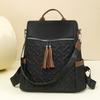 Women's Tassel Backpack Large Capacity Three-Use Shoulder Bag