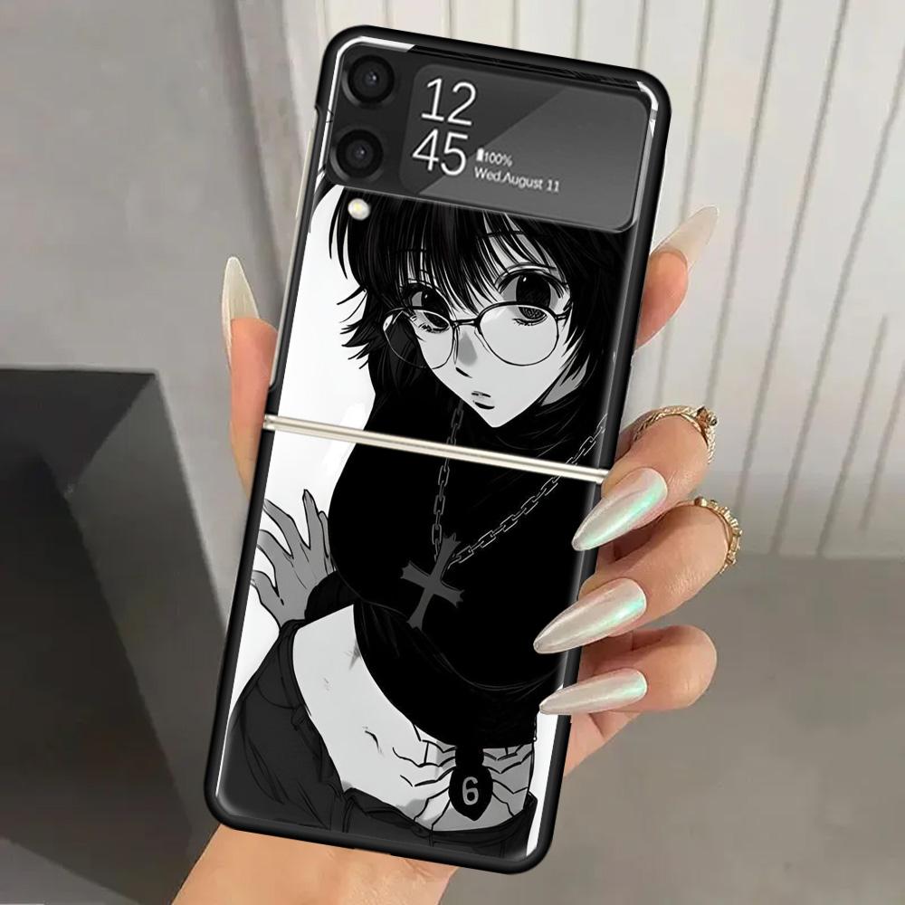 Huner X-Hunters Chrollo Shizuku Hard PC Back Phone Case for Samsung Galaxy ZFlip 7 6 5 Z Flip 4 ZFlip6 Z Flip7 5G ZFlip4 Flip3 Z