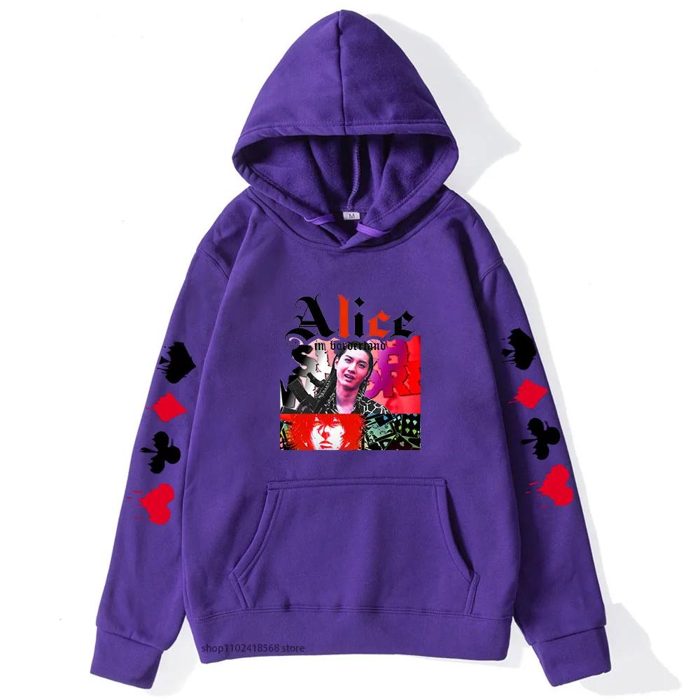 Niragi Hoodie Alice In Borderland Sweatshirts Kawaii Hoodies Japanese Anime Graphic Hoody Manga Printing Women Casual