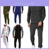 Classic Men Tracksuit Set With Hooded Pullover And Adjustable Jogging Pants