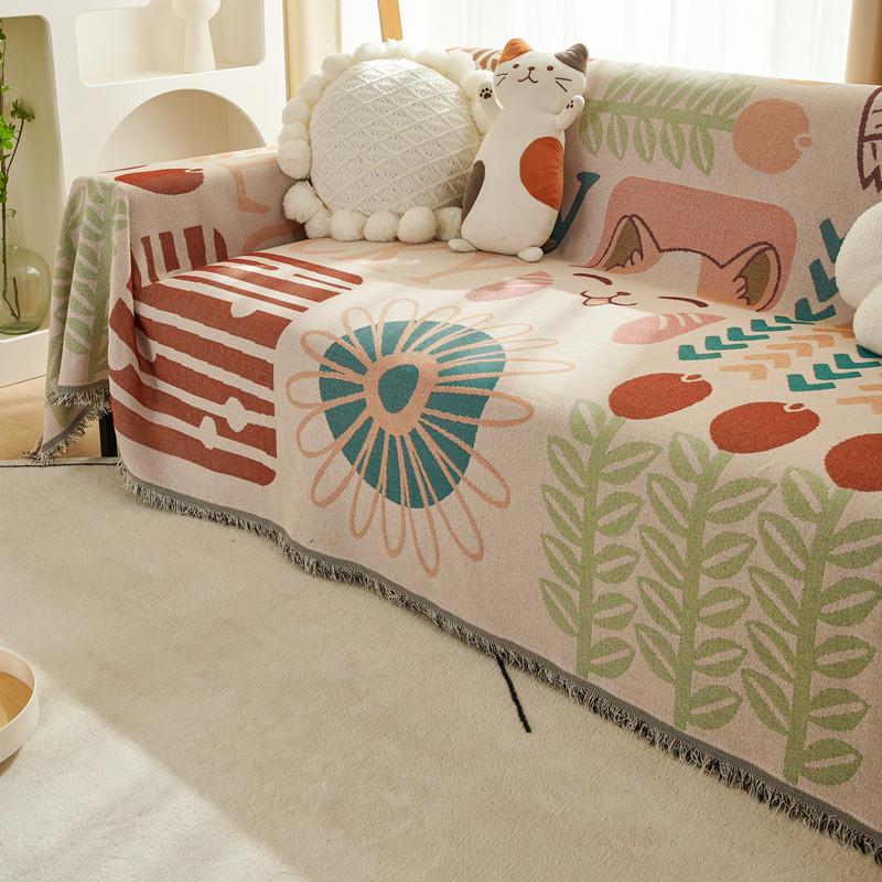 

Чехол для дивана из жаккарда, пасторальный стиль, свежий чехол для дивана, полотенец, диван-кровать, полный чехол, простой, современный, легкий, роскошный 180*130cm