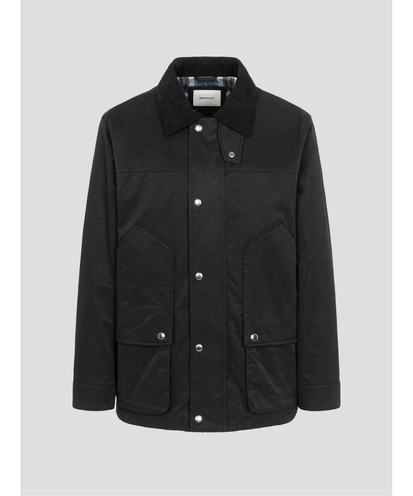 Beanpole Men Contrast Neck Field Jacket - Black