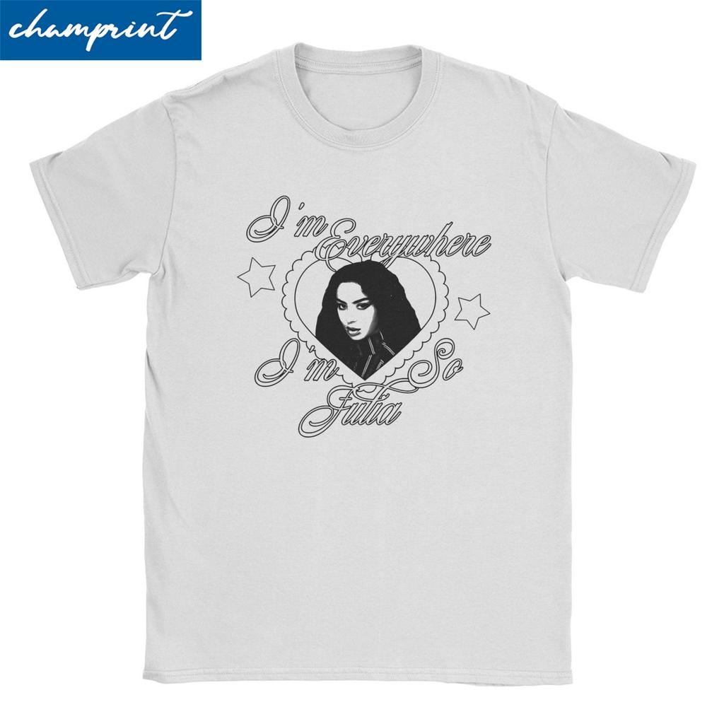 Brat I Am So Julia T-Shirts for Men Women Charli XCX Album Fun Pure Cotton Tees Crewneck Short Sleeve T Shirt Printing Tops