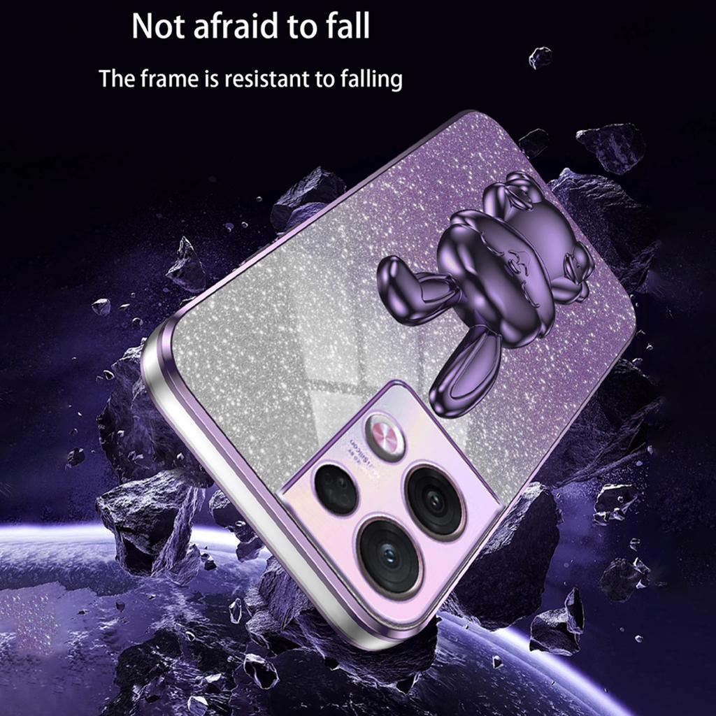 Для Oppo Reno8 Pro 5G (Глобальная версия) Блестящий чехол для телефона с подставкой