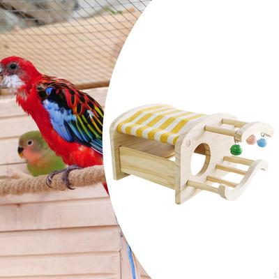 Cabane Nid d'Oiseau Suspendu Habitat Stable Fond Coulissant Cachette Maison de Repos Petit Animal