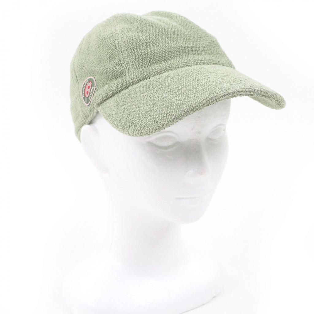 Excellent HERMES Cap Davis Pile Ground Green Cotton Mens M Used