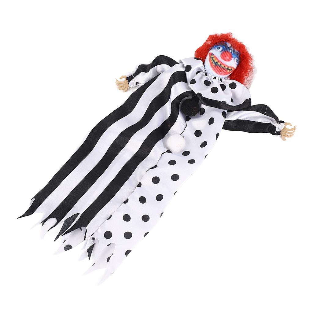 Halloween Clown Doll Scary Eerie Clown Doll Decoration Hanging Clown Doll Ornament for Horror Themed Activities