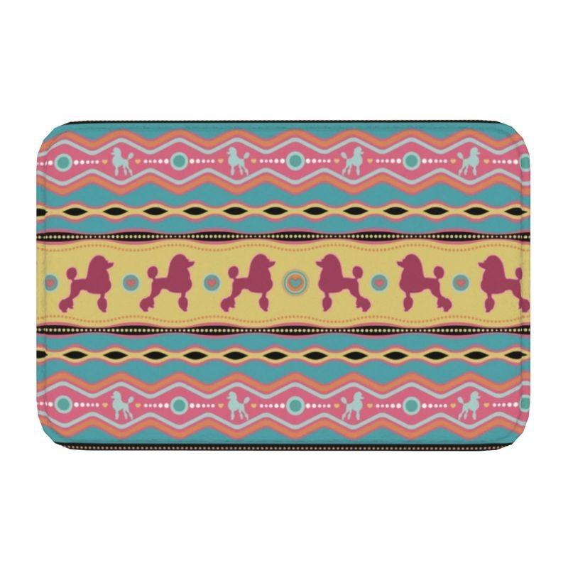 Starry Night Poodle Entrance Door Mat Anti-Slip Kitchen Bathroom Cute Pet Puppy Floor Bedroom Home Decor Rug Entrance Carpet Rug