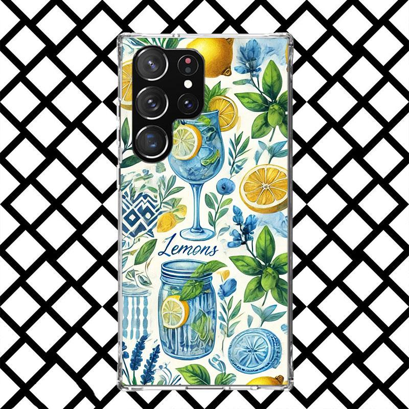 

Summer Fruits Lemon Phone Case for Samsung Galaxy S26 S25 Edge S24 S23 Ultra S22 Plus S21 FE S20 + Soft Cover Print Fundas Galax Samsung S26
