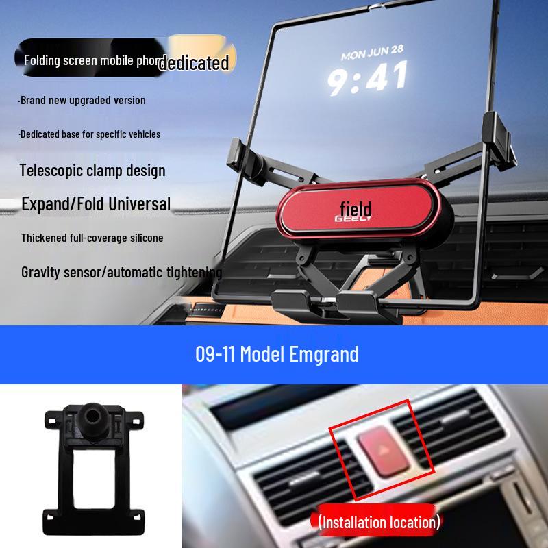 Custom Foldable Phone Holder for Geely Models: Emgrand, Boyue, Vision X1/X6, Jiaji, Binyue, Xingyue L, Xingyuan
