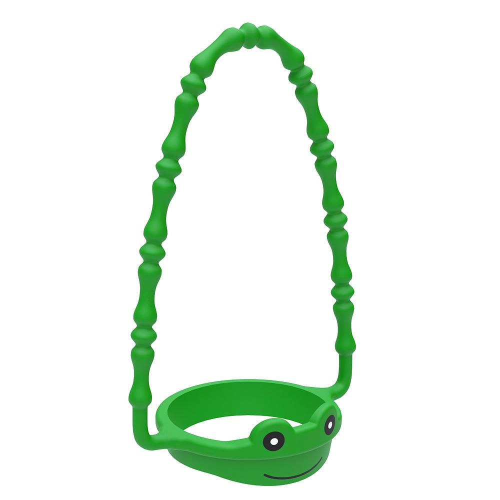 Universal Silicone Cup Sleeve with Cute Cartoon Strap - Adorable & Secure Handle for 7cm Mugs