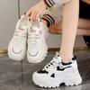 Chunky Women's Fashion Increased 6cm Sneakers Spring Autumn  Breathable Casual Shoes Student Girl Soft Vulcanized Shoes