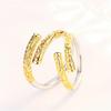 New Westward Journey Wukong Personality 925 Sterling Silver Jewelry Personality Golden Hoop Stick Couple Opening Rings TYB543