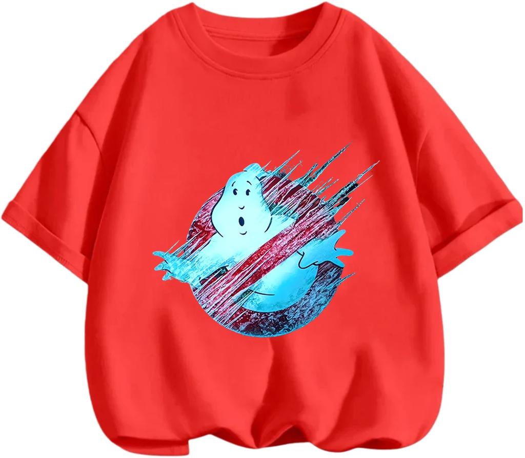 Summer Leisure Short Sleeve T Shirt Ghostbusters Classic Design Casual Daily Wear Children Outdoor Street Apparel