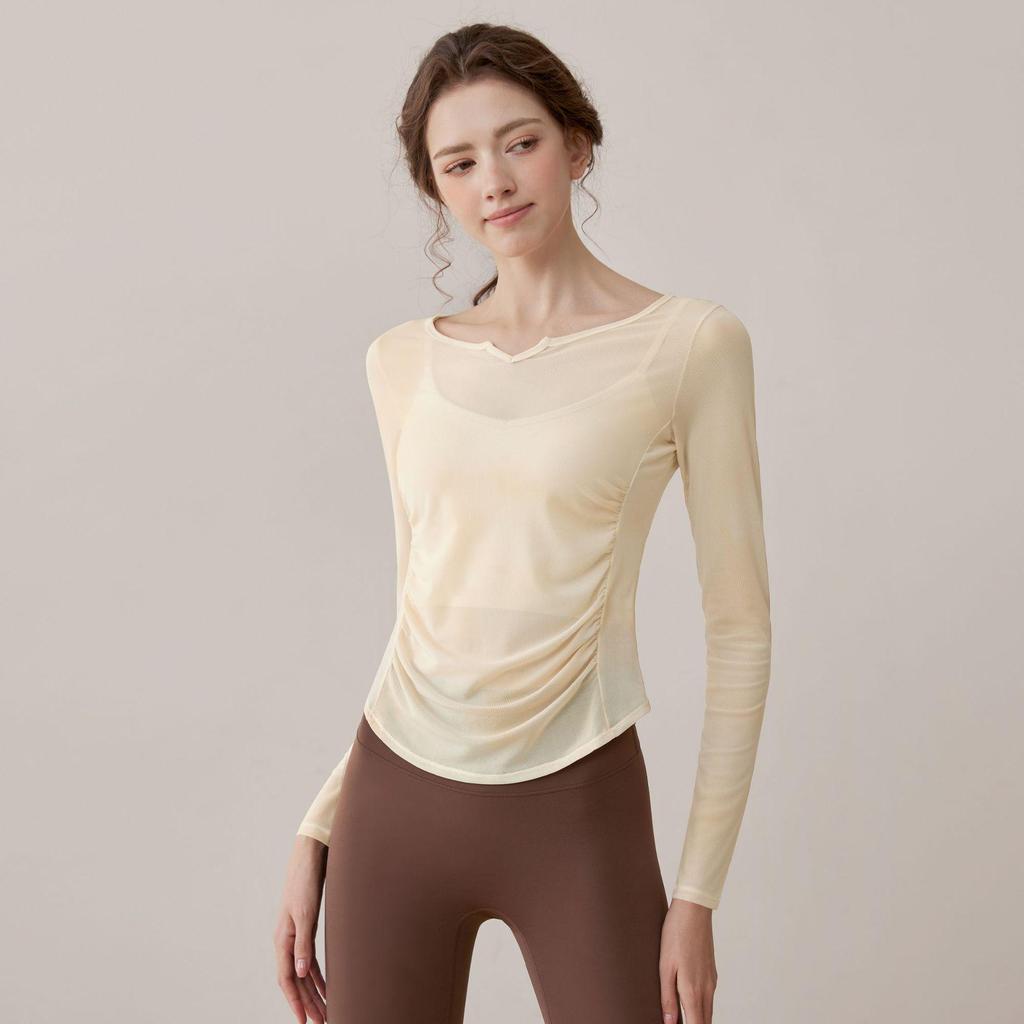 2025 Women's Yoga Cardigan & Breathable Mesh Sports Top Set