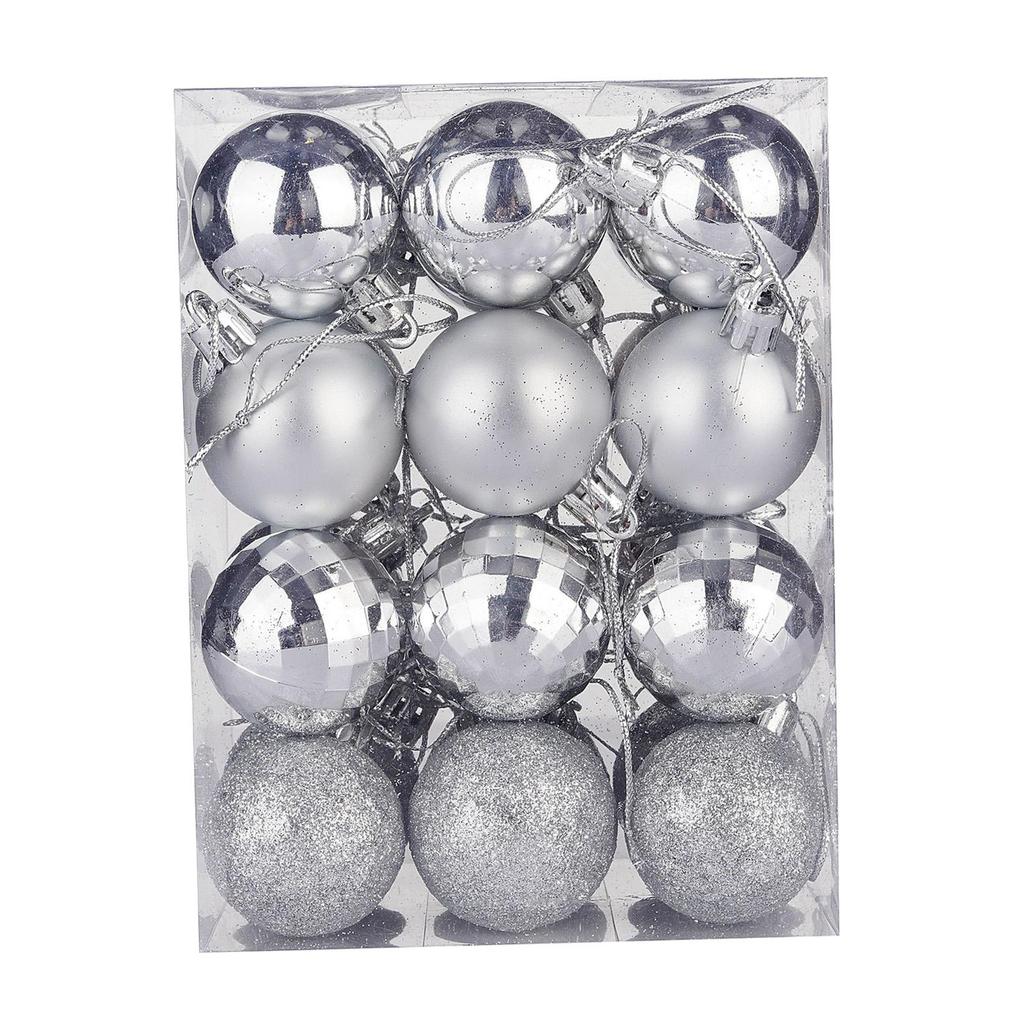 24 Stück Weihnachtsbaumkugeln Christbaumschmuck Dekorationen für Neujahr Verlobung Weihnachtsbaum Jubiläum Partyzubehör