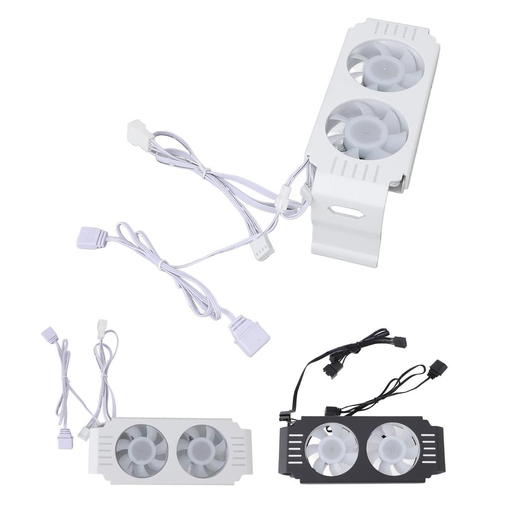 ARGB  Radiator Computer Memory Module Heat Sink PWM Temperature Control Dual Fan for DDR DDR2 DDR3 DDR4 DDR5  Cooling Fan