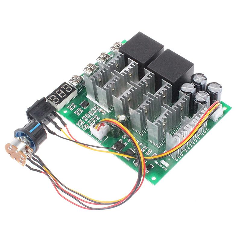 DC10V-55V Motor Speed Controller Digital Display 60A Motor Driver Module 12V 24V 36V 48V with Knob Switch Electrical Equipment