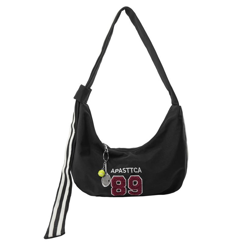 

Женская сумка-тоут с цифровым принтом букв, на плечо чёрный