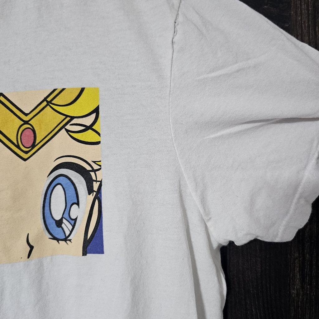 [USED] Hard To Find Sailor Moon Face Anime T-shirt, White, Overseas Limited Edition