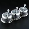 350ml Luxury Stainless Steel Salt Jar, Sugar Bowl, Spice Bottle with Spoon, Spice Container Set, Kitchen Accessories