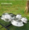 12-Piece Outdoor Tableware Set: Portable Camping Dinner Plates and Small Bowls for BBQ, Self-Driving Tours, and Home Use.