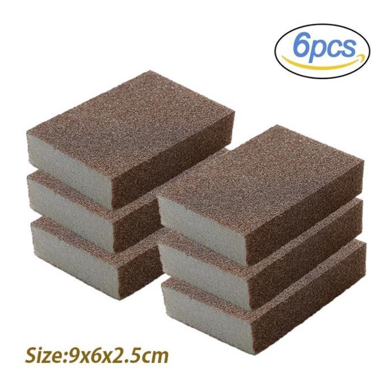4/6/8Pcs Carborundum Removing Rust Cleaning Brush Descaling Clean Rub for Cooktop Pot Kitchen Sponge