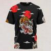 New T Shirt Full-color Tiger Head Short-sleeved Cool T-shirt Round Neck 3d Printed Casual Short-sleeved Shirt Oversized Clothing