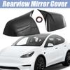 For Tesla Model Y 2020-2022 Carbon Fiber Style Mirror Cover ABS Car Accessories