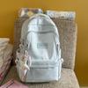 Schoolbagins Simple Large-capacity Schoolbag High School Student Junior High School Student College Student Versatile Solid Color Backpack Women's