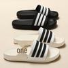 Men's and Women's Summer Striped EVA Slippers - Soft, Non-Slip, Indoor Bathroom Shoes