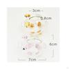 Golden Bead Storage Container Decorative Glass Piggy Bank Pig Money for Kids, Newborns,