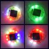 Solar Power Mortorcycle 12LED Warning Light Night Ride Tail Light Anti-rear Strobe RGB Light with Reflective Sticker