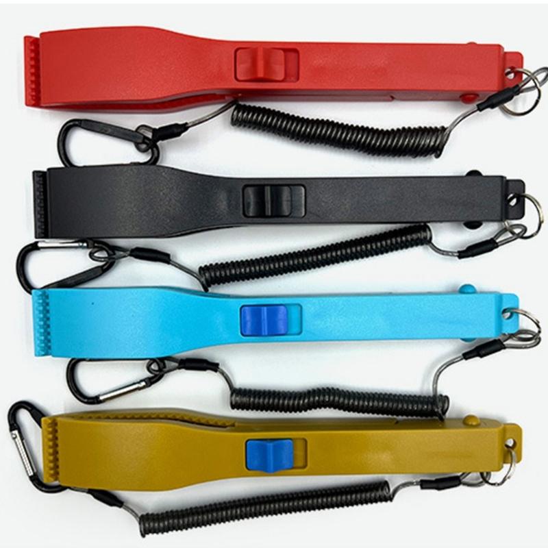Fishing Gripper With Lanyard Key Chain Holder Fish Holder Tongs Switches Lock Gears Pince Fishing Tools Easy To Use